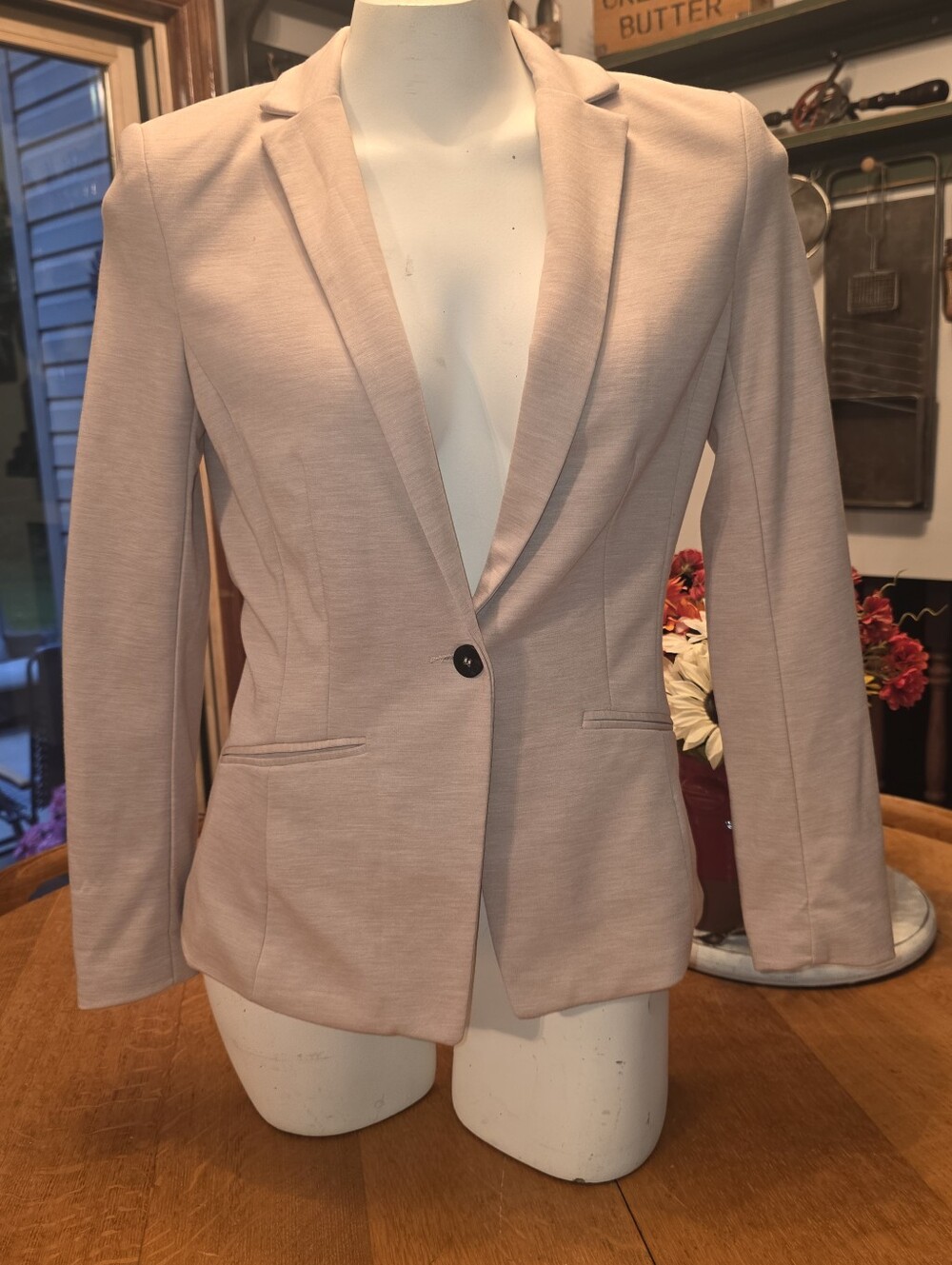 Women's Soft Pink Single Button Blazer H&M Size 4
